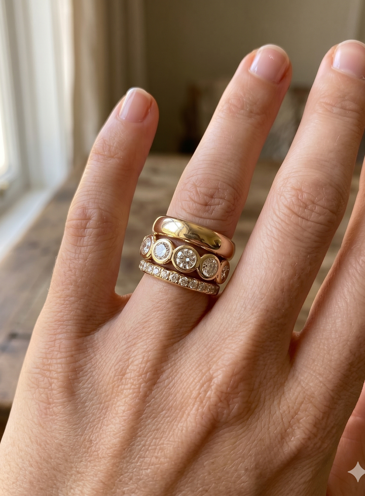 Tidløse Glitrende Ringe