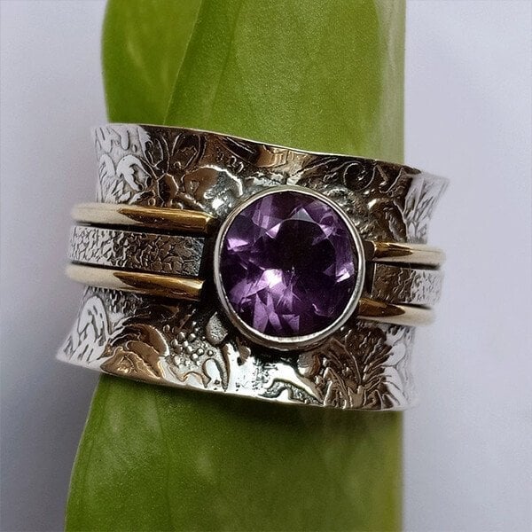 Anillo de Meditación en Cristal Bohemio