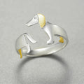 Anillo ajustable para perros en plata