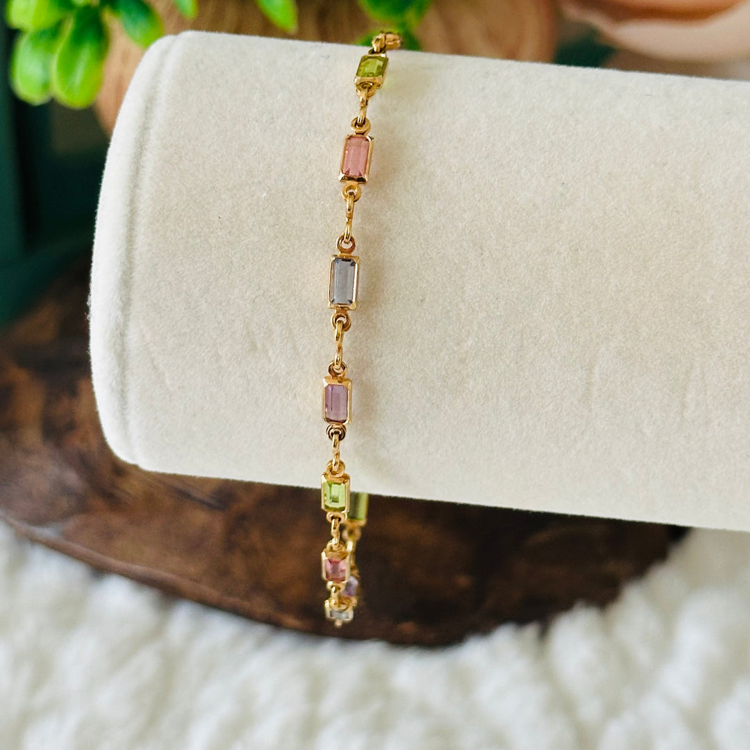 Pulsera Isabella z večbarvnimi kamni