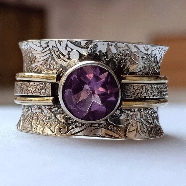 Anillo de Meditación en Cristal Bohemio