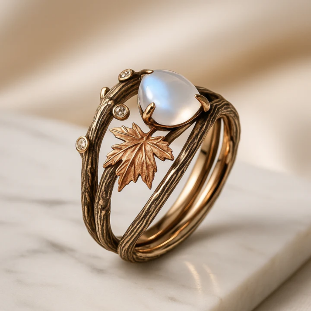 Anillo con Piedra de Luna Natural